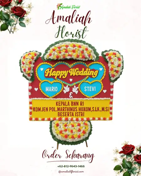 Papan Bunga Pernikahan Bacan Barat